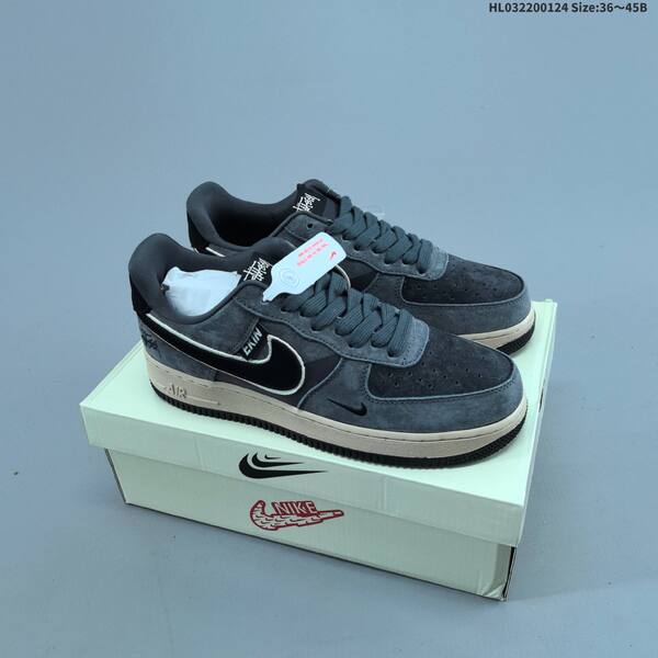 Nike Air Force 1 Low Beige Grey Dark Grey Blue Red EU 36-45 skate shoe