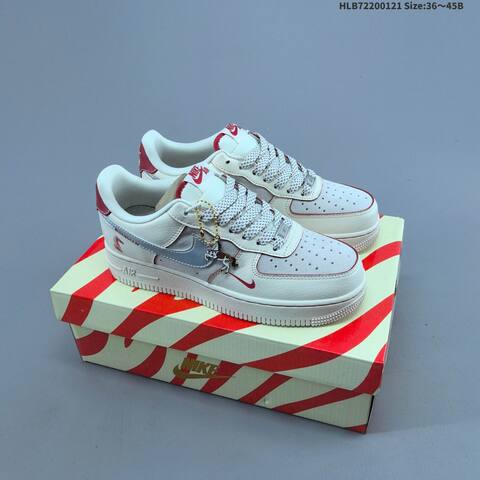 Nike Air Force 1 07 LV8 White Navy Red EU 36-45 Sneaker - Unisex (BS-61859)