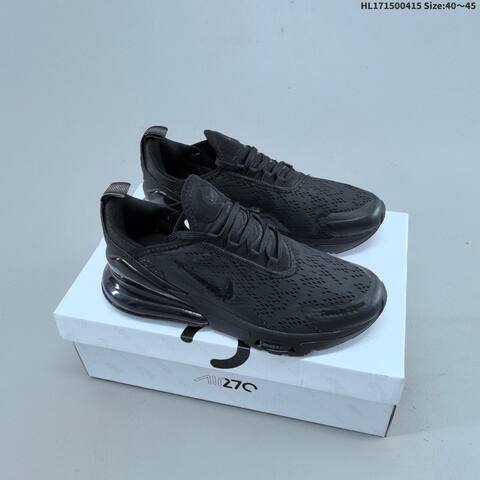 Nike Air Max 270 Flyknit All Black EU 40-45 Running Shoe - Men's (BS-60719)