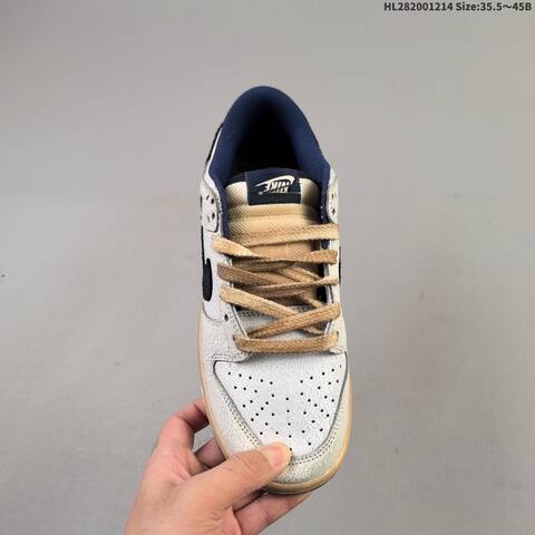 Nike Dunk Low SP Stranger Things Light Grey Navy Beige Black EU 35 5-45 Skate Shoe - Unisex (BS-62691)