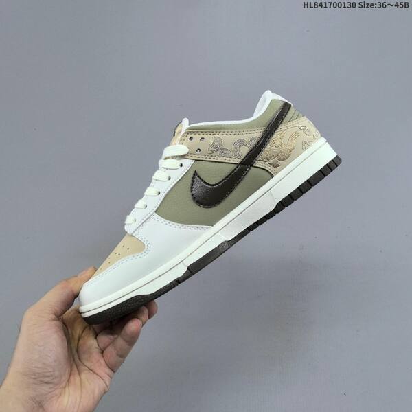 Nike Dunk Low white beige olive brown red EU 36-45 skate shoe
