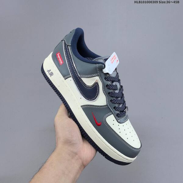 Nike Air Force 1 07 grey navy off white red EU 36-45 sneaker