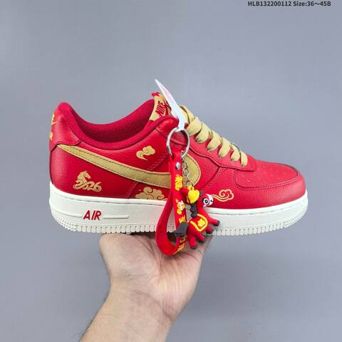 Nike Air Force 1 07 LV8 Red Beige White Black EU 36-45 Sneaker - Unisex (BS-62028)