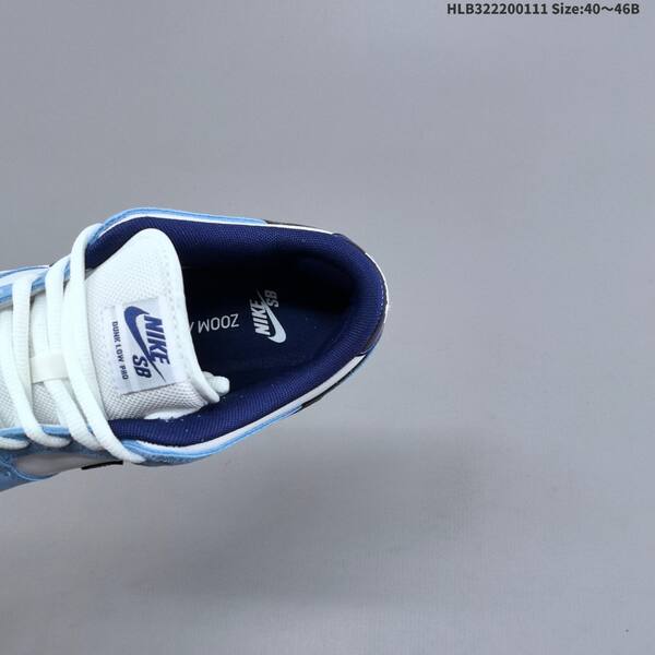 Nike SB Dunk Low Pro white light blue navy blue grey EU 40-46 skate shoe