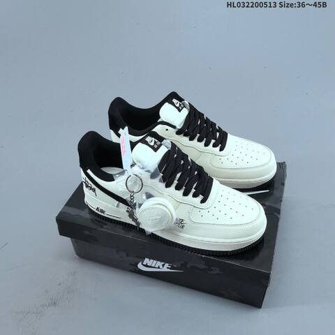 Nike Air Force 1 07 Low Stussy Off White Black EU 36-45 Sneaker - Unisex (BS-60374)