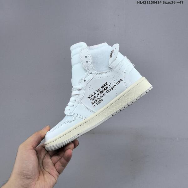 Nike Air Jordan 1 Retro High OG x Off-White white / grey / sail 36~47 basketball