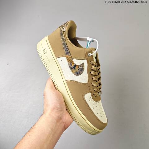 Nike Air Force 1 07 Tan Beige Brown Camo EU 36-46 Sneaker - Unisex (BS-62882)