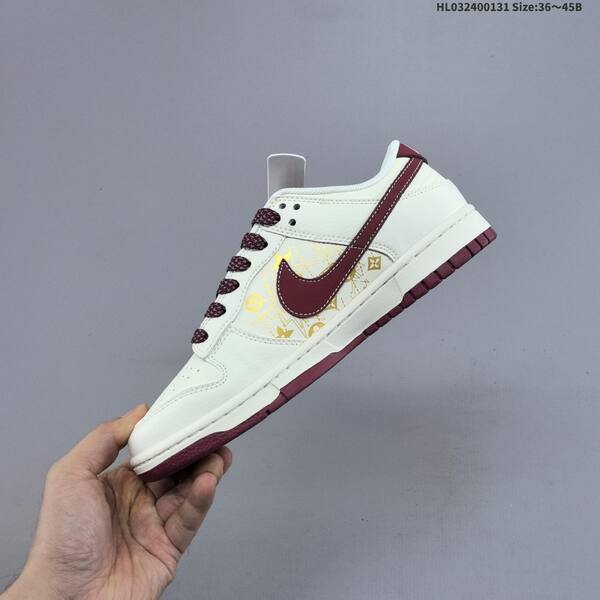 Nike Dunk SB Low Off White Grey Red Burgundy Gold EU 36-45 skate shoe