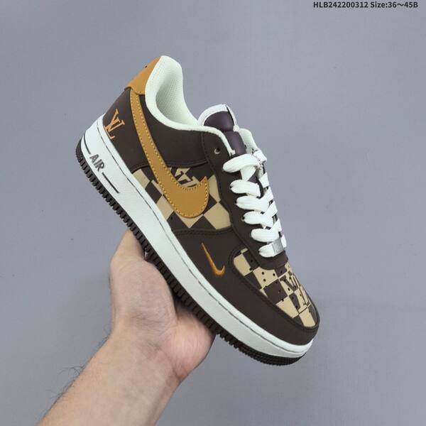Nike Air Force 1 07 Low Brown Beige White Black EU 36-45 sneaker
