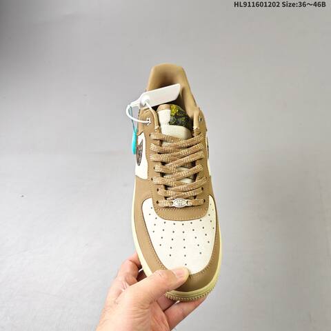 Nike Air Force 1 07 Tan Beige Brown Camo EU 36-46 Sneaker - Unisex (BS-62882)