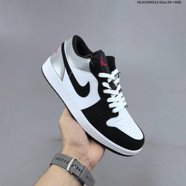Jordan Air Jordan 1 Low black/white/silver/pink 36~46B lifestyle