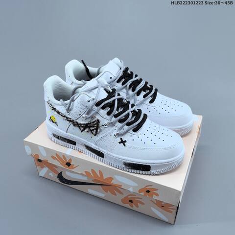 Nike Air Force 1 07 LV8 Off White Black Grey EU 36-45 Sneaker - Unisex (BS-62500)