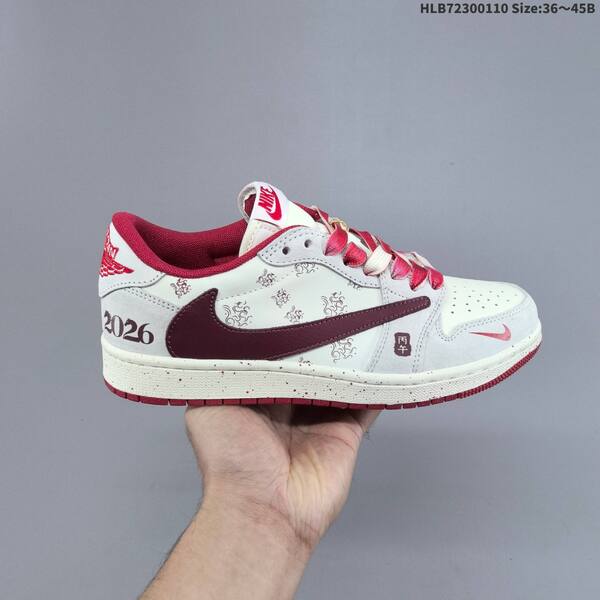 Jordan Air Jordan 1 Low x Travis Scott White/Black/Red EU 36-45 lifestyle