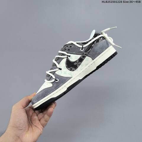 Nike Dunk SB Low Off White Gray Black EU 36-45 Skate Shoe - Unisex (BS-62378)