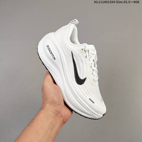 Nike Vomero Plus ReactX Air Zoom White Black Grey EU 35 5-46 Running Shoe - Unisex (BS-62837)