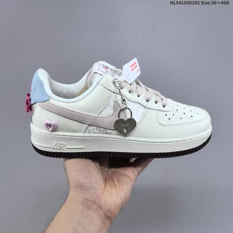 Nike Air Force 1 07 LV8 IQ4937-161 Off White Light Pink Light Blue Black EU 36-45 Sneaker - Unisex (BS-61524)