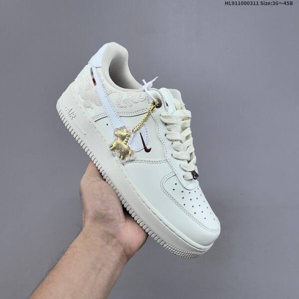 Nike Air Force 1 07 off white white burgundy gold EU 36-45 sneaker