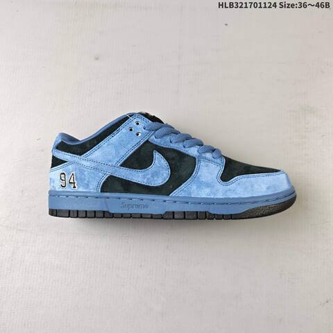 Nike SB Dunk Low Pro Blue Black Red EU 36-46 Skate Shoe - Unisex (BS-63135)