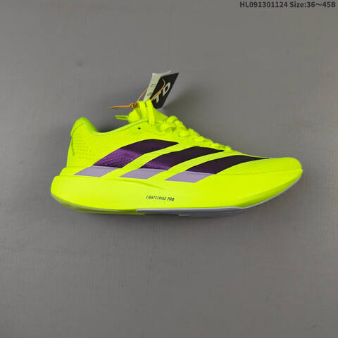 Adidas Adizero Evo SL Neon Yellow Purple White EU 36-45 Running Shoe - Unisex (BS-65477)