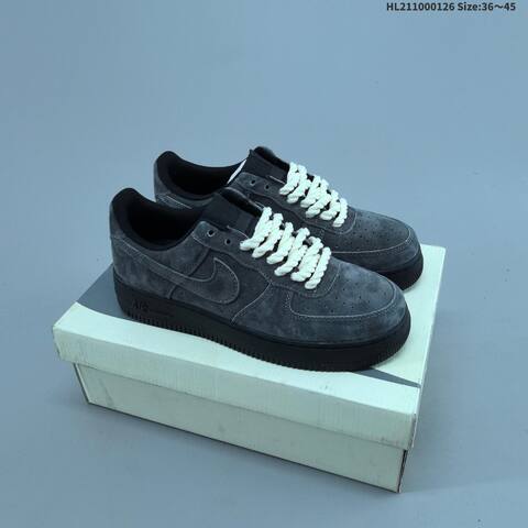 Nike Air Force 1 Low Grey White Cream EU 36-45 Sneaker - Unisex (BS-61746)