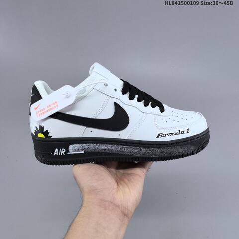 Nike Air Force 1 07 White Black Yellow EU 36-45 Sneaker - Unisex (BS-62118)