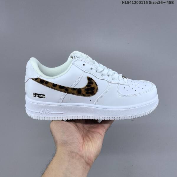 Nike Air Force 1 07 Supreme white brown black EU 36-45 skate shoe