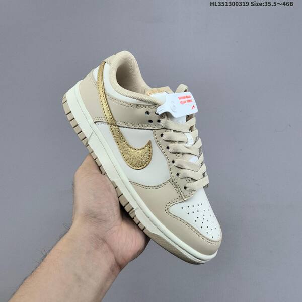 Nike Dunk Low Gold Swoosh sail beige gold white EU 35 5-46 skate shoe