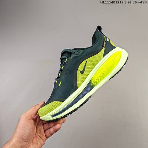 Nike Vomero 18 GTX ReactX Air Zoom Dark Green Neon Yellow Light Green EU 36-45 Running Shoe - Unisex (BS-62741)