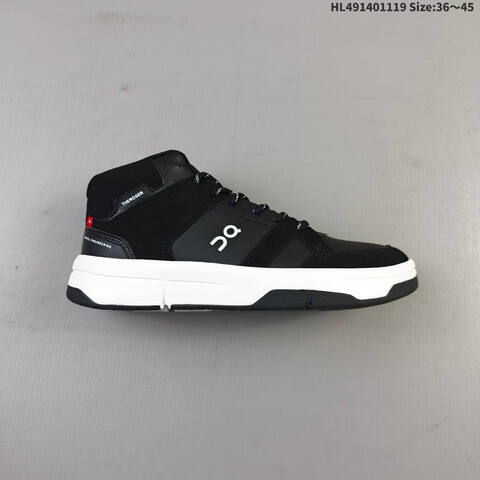 On THE ROGER Clubhouse Mid Black White EU 36-45 Sneaker Casual Sneakers - Unisex (BS-69802)