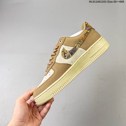 Nike Air Force 1 07 Tan Beige Brown Camo EU 36-46 Sneaker - Unisex (BS-62882)