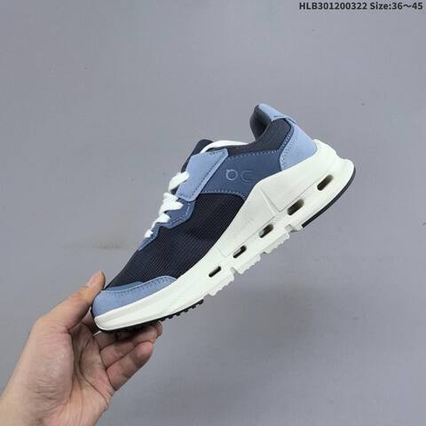 On Cloud Tec Gray White Navy Blue EU 36-45 Running Shoe Running Sneakers - Unisex (BS-69666)