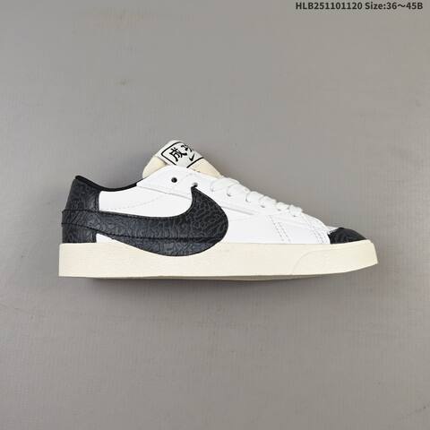 Nike Blazer Low 77 Jumbo White Black Sail EU 36-45 Skate Shoe - Unisex (BS-63382)