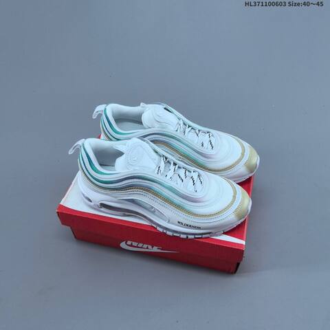 Nike Air Max 97 SE Black White Blue Neon Green EU 40-45 Sneaker - Men's (BS-59975)
