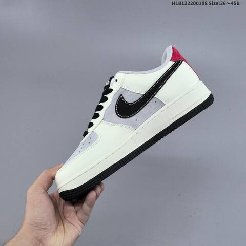 Nike Air Force 1 07 LV8 XD0028 015 Off White Grey Black Red EU 36 45 Sneaker EU 36-45 - Unisex (BS-62143)