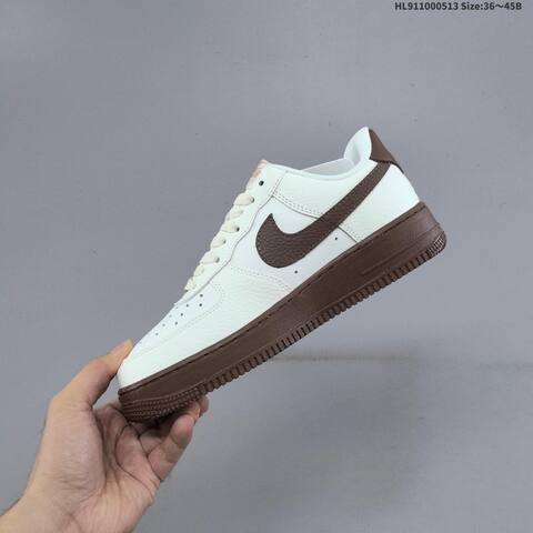 Nike Air Force 1 07 Low White Brown Light Gray EU 36-45 Sneaker - Unisex (BS-60339)