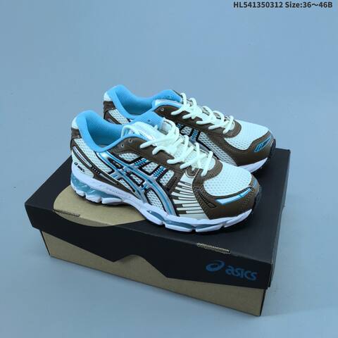 ASICS Gel-Kayano 12 1 White Silver Cream Burgundy EU 36-46 Running Shoe Running Sneakers - Unisex (BS-68997)