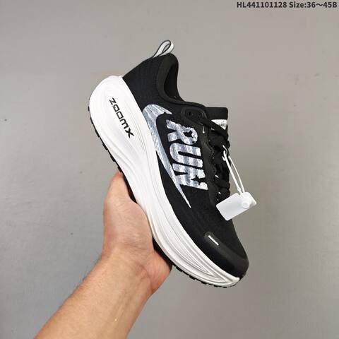Nike Vomero Plus ReactX Air Zoom Black White Grey EU 36-45 Running Shoe - Unisex (BS-62977)