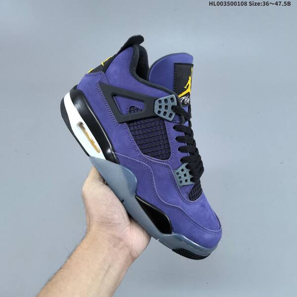 Jordan Air Jordan 4 Retro OG imperial purple/black/gray 36~47.5 basketball