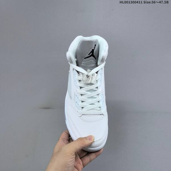 Jordan Air Jordan 5 Retro white / metallic silver / ice blue 36~47.5 basketball