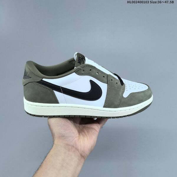 Nike Air Jordan 1 Low OG Medium Olive / white / black 36~47.5 casual