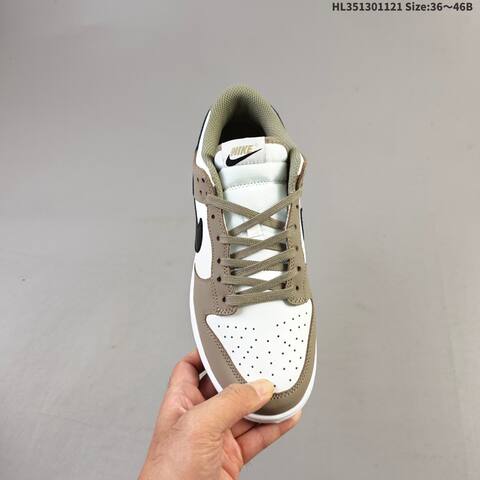 Nike SB Dunk Low Pro White Brown Black Olive EU 36-46 Skate Shoe - Unisex (BS-63311)