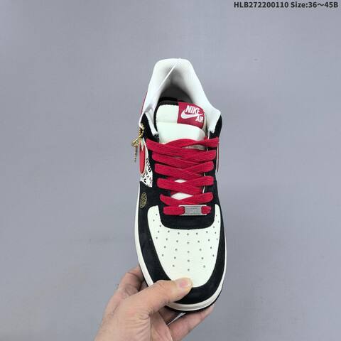 Nike Air Force 1 07 QW5288-132 White Black Red Gold EU 36-45 Sneaker - Unisex (BS-62090)