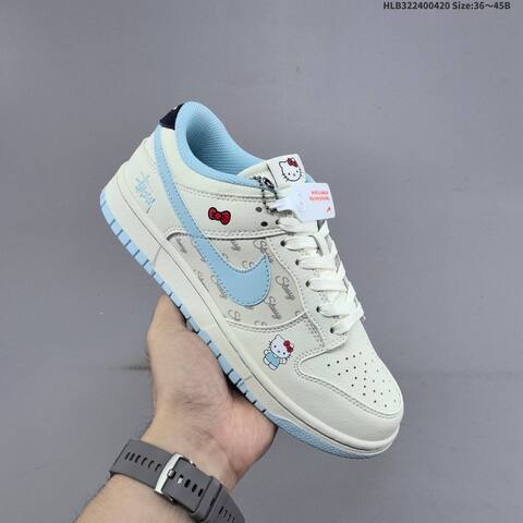 Nike Dunk SB Low Off White Light Blue Navy Red EU 36-45 Skate Shoe - Unisex (BS-60633)