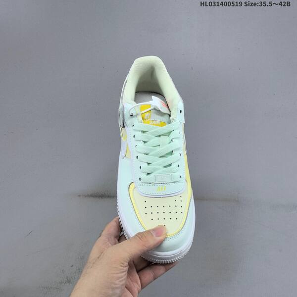 Nike Air Force 1 Shadow mint green pale yellow white EU 35 5-42 sneaker