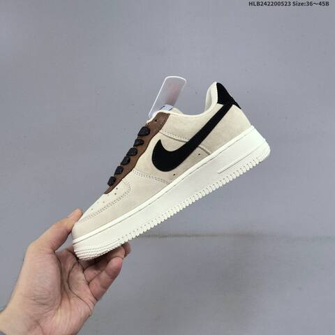 Nike Air Force 1 07 LV8 Beige Black Brown Olive EU 36-45 Sneaker - Unisex (BS-60177)