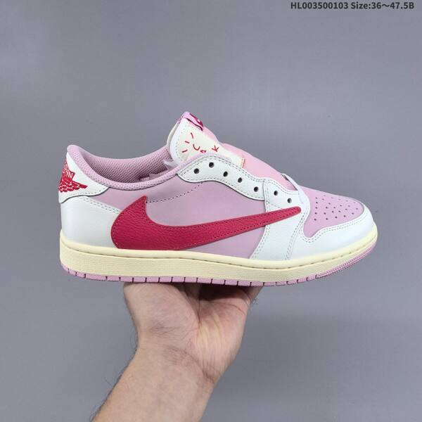 Nike Travis Scott x Air Jordan 1 Low pink/white/red 36~47.5 lifestyle