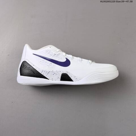 Nike Kobe 9 Elite Low Protro White Purple Black EU 39-47 5 Basketball Shoe - Unisex (BS-62544)