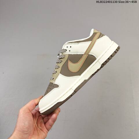 Nike Dunk SB Low Supreme Off White Brown Khaki Red EU 36-45 Skate Shoe - Unisex (BS-62949)
