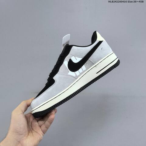 Nike Air Force 1 07 LV8 FV3694-114 Grey Black Off White EU 36-45 Sneaker - Unisex (BS-60694)