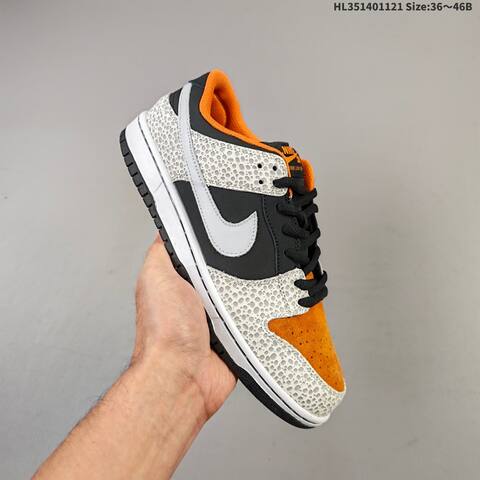 Nike SB Dunk Low Pro Black Orange White Grey EU 36-46 Skate Shoe - Unisex (BS-63309)